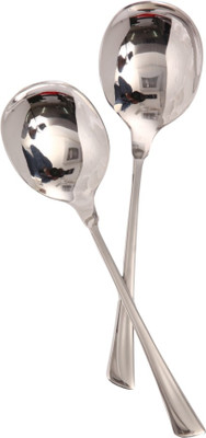 

Mullich Kayla Silver Stainless Steel Serving Spoon Set(Pack of 2)