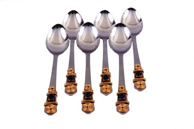 

JewelKraft Designs Steel Table Spoon Set(Pack of 6)
