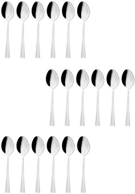 

nationale Stainless Steel Dessert Spoon, Baby Spoon, Tea Spoon Set(Pack of 18)