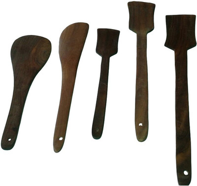 

Craftatoz Wood Cooking Spoon Set(Pack of 5)