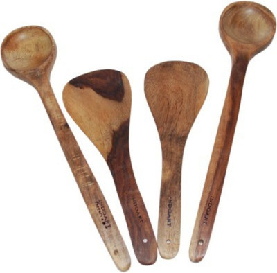 

Onlineshoppee Wooden Serving Spoon Set(Pack of 4)