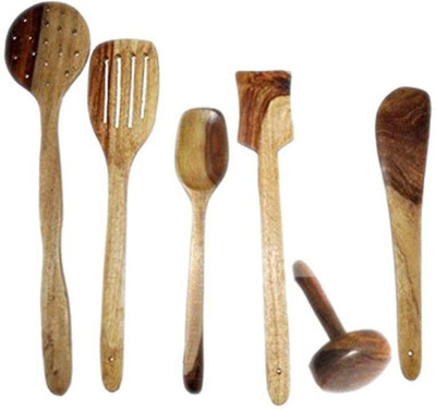 

Craftatoz Disposable Wooden Wooden Spoon Set(Pack of 6)