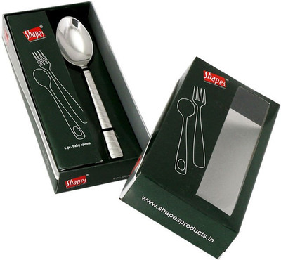 Shapes Zack Stainless Steel Dessert Spoon Set(Pack of 6)