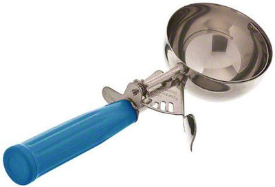 

Browne Foodservice 573316 Stainless Steel Standard Disher With Blue Handle