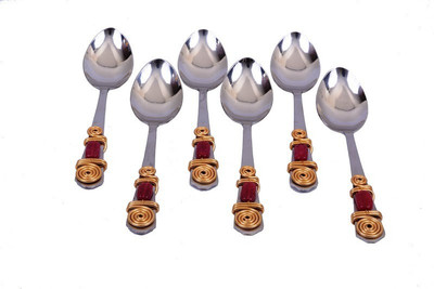 

JewelKraft Designs Disposable Stainless Steel Tea Spoon Set(Pack of 6)
