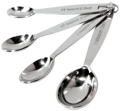 

Oggi 7629 Stainless Steel 4Piece Oval Measuring Spoon Set