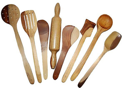 

Craftatoz Wooden Wooden Spoon Set(Pack of 8)