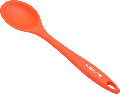 

WhitePavo 11" Tangy Orange Ladle Silicone Cooking Spoon, Serving Spoon(Pack of 1)
