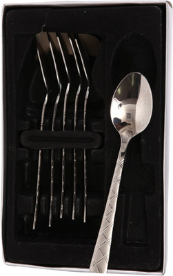

Mullich Milano Silver Stainless Steel Baby Spoon Set(Pack of 6)