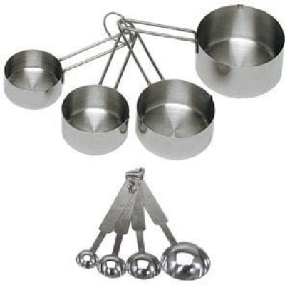 Update International 8Piece Deluxe Stainless Steel Measuring Cup And Measuring Spoon Set at flipkart