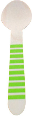

Funcart Striped Cutlery Utensil Disposable Wooden Table Spoon Set(Pack of 10)
