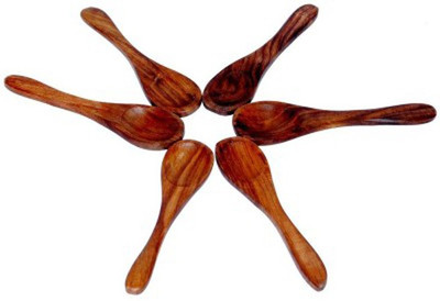 

Craftatoz Wooden Serving Spoon Set(Pack of 6)