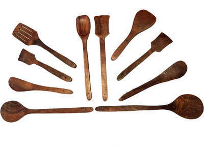 

Craftatoz Wooden Wooden Spoon Set(Pack of 10)