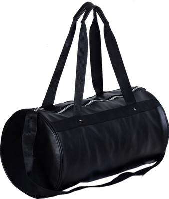 

Dee Mannequin Voguish Black Leather Rite Travel Duffel Bag(Black)