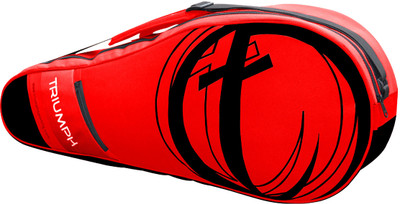 

Triumph New Exclusive 6 Racket Badminton Bag(Multicolor, Kit Bag, Black;red