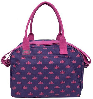 

Kanyoga Om Padma Cotton Purple and Pink lotus print Spa Bag(42 x 32 x 16 CM),1 Piece spa bag(Purple, Tote), Pink;purple
