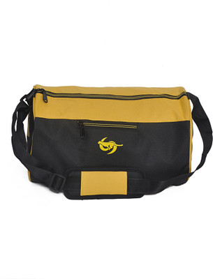

Gene Club Gym Medium Round Shape Small Travel Bag(Black, Yellow)