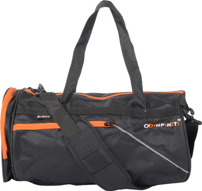 

INFINITI Basic Gym Bag(Black, Kit Bag, Black;orange