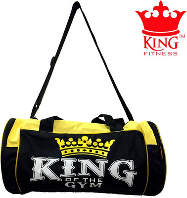 

KING FITNESS EXCLUSIVE GYM BAG BLACK YELLOW Duffel(Black, Kit Bag