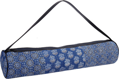 

JaipurSe Blue Cotton Printed Light Weight Exercise Women - Fits Large Size Yoga Mat Bag(Blue, Kit Bag)