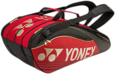 

Yonex Sunr 9629 Tg Bt9 Sr Racquet Bag(Multicolor, Kit Bag), Black;gold;red