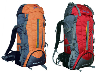

Gleam 2209 Mountain / Hiking / trekking bag 75 Ltrs with Rain Cover RUCKSACK(Multicolor, Backpack), Grey;orange;red