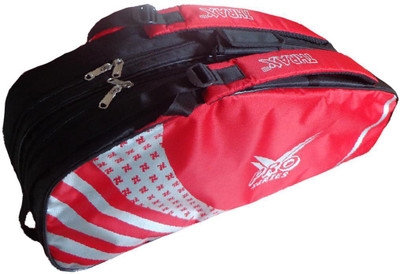 

Thrax Pro series Badminton Kit bag(Multicolor, Kit Bag), Black;red;white