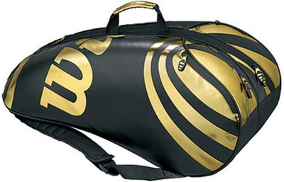 

Wilson Blx Tour 6 Pack Racquet Bag(Multicolor, Kit Bag), Black;gold