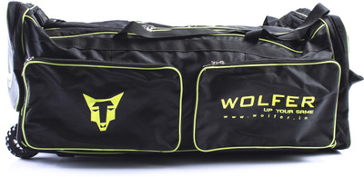 

Wolfer Highlight Cricket Kit Bag(Black, Wheeler