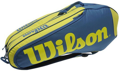 

Wilson Burn Team Rush 6 Pack Racquet Bag(Multicolor, Kit Bag), Blue;yellow