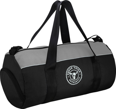 

Urban Tribe Barrel Gym Bag(Black, Sling Bag, Black - grey
