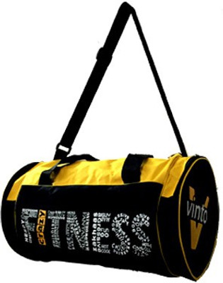 

Vinto Crazy Fitness Wording Style Yellow Duffel Bag(Black, Kit Bag