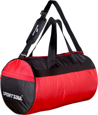 

SportSoul Gym Bag with Shoe Pocket Duffel Bag(Multicolor, Kit Bag, Black;red