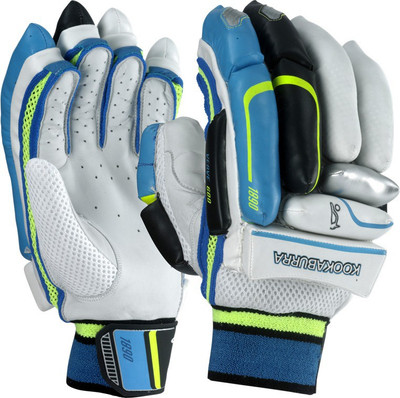 

Kookaburra VERVE 700 Batting Gloves (Men, White, Black, Blue), Multicolor