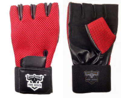 

Hard Bodies Club Leather Gym & Fitness Gloves (, Red