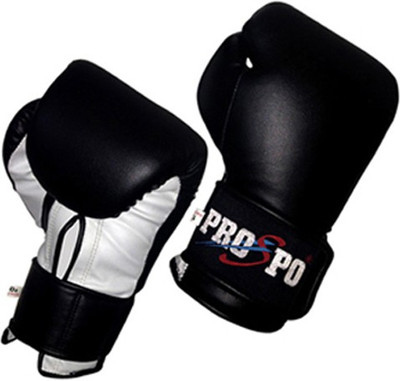 

Prospo 12 oz Training and Fighting Boxing Gloves (L, Black, White)