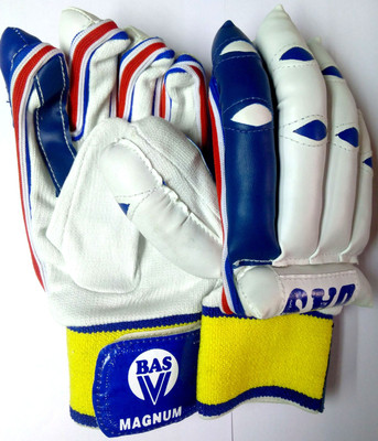 

BAS Magnum Batting Gloves (Boys, White, Yellow), Multicolor