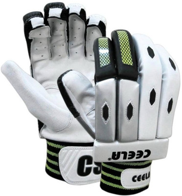 

Ceela Sports Test Batting Gloves (M, White, Black), Black;white