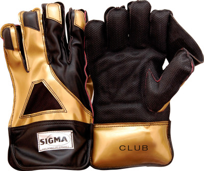 

Sigma Club Wicket Keeping Gloves (M, Multicolor), White