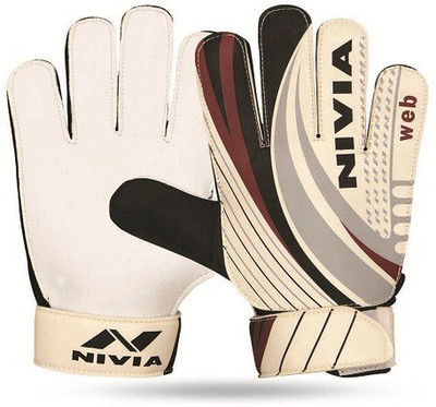 

Nivia Web Goalkeeping Gloves (, White, Black, Red, Multicolor