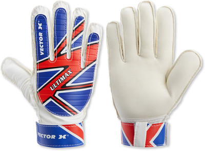 Vector X Ultimax Goalkeeping Gloves (M, White, Red, Blue), Blue;red;white