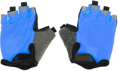 

Adraxx MadBike Half Finger Bike Riding Cycling Gloves (M, Blue)