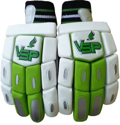 

VSP Instinct Batting Gloves (Men, White, Green), Green;white