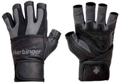 

Harbinger Fitness Bioflex Wrist Wrap Gym & Fitness Gloves (, Grey, Black, Black;grey
