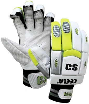 

Ceela Sports Premier Batting Gloves (M, White, Green), Green;white