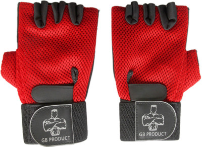 

GB TOP GRADE Gym & Fitness Gloves (Free Size, Red), Black;red