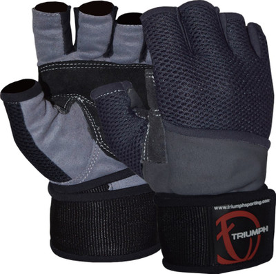 

Triumph Burly Gym & Fitness Gloves (L, Black, Grey)