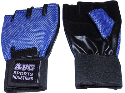 

APG Net Gym & Fitness Gloves (L, Black), Black;blue