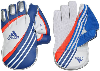 

ADIDAS WKG ELITE 16 Wicket Keeping Gloves (M, White, Blue, Red), Blue;red;white