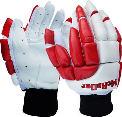 

Karson McRoller White/Red Cricket Batting Gloves (Large) Batting Gloves (L, White, Red), Red;white